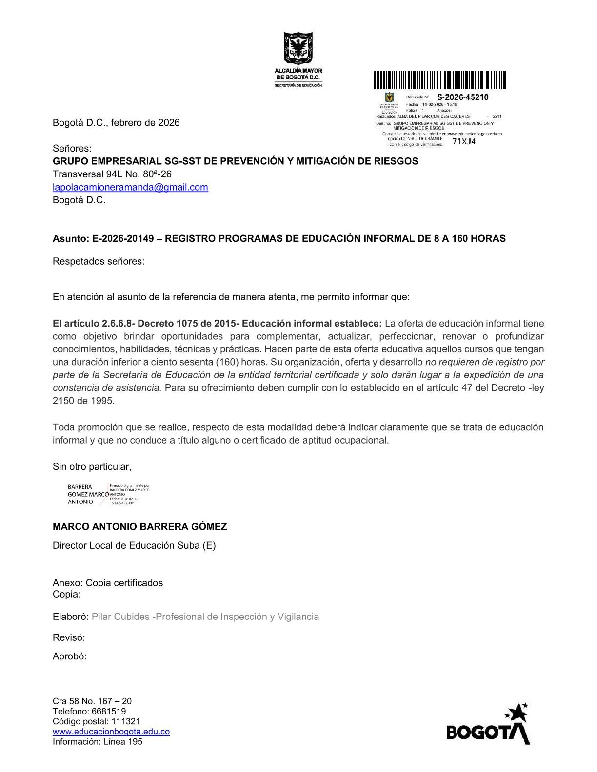 Certificación 16